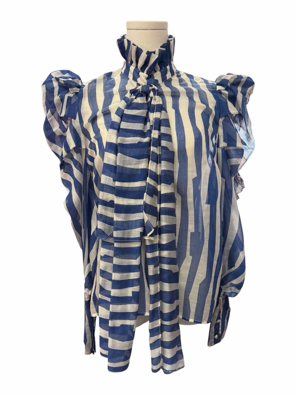 S17 siobhanmolloy blue and white top - Picture 2 of 10